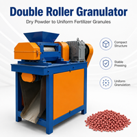 Granulateur industriel à double rouleau entièrement automatique pour l'extrusion d'engrais en poudre et la formation uniforme de granulés (3-10)