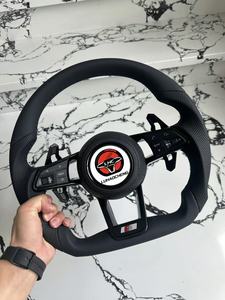 Volant multifonction en cuir perforé confortable pour <span class=keywords><strong>Audi</strong></span> EV <span class=keywords><strong>E</strong></span>-<span class=keywords><strong>tron</strong></span> <span class=keywords><strong>GT</strong></span> Q4 <span class=keywords><strong>E</strong></span>-<span class=keywords><strong>tron</strong></span>, volant de modification LHC - Product Image 4