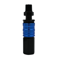 JUNJIE Raccords pour tuyaux d'air à haut débit et à haut débit de style américain Jeu de 4 pièces: 0.64cm NPT Quick Coupler Plug Kit