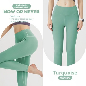 <span class=keywords><strong>Leggings</strong></span> da Yoga a vita alta per il Fitness sportivo pantaloni pieghevoli bianchi Sexy da ragazza per la corsa che sollevano <span class=keywords><strong>Leggings</strong></span> elastici sottili a vita alta - Product Image 6