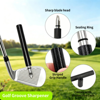 Outil de nettoyage de rainures de golf portable en acier inoxydable, nettoyeur de tête de club léger (36g) pour sac de golf