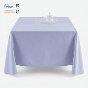 Nappe rectangulaire en polyester jacquard damassé bleu roi, résistante, imperméable et écologique, pour mariage, 6 pieds - Product Image 1