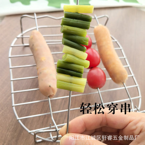Cross-border hot-selling stainless steel grill rack, steamer rack, double pot accessories, multi-functional air fryer - Product Image 1