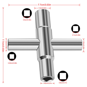 Clé carrée universelle pour <span class=keywords><strong>plombier</strong></span>, salle <span class=keywords><strong>de</strong></span> bain, robinet, 6,5-9 mm, 1/4-11/32 pouce, 4 en 1 - Product Image 6