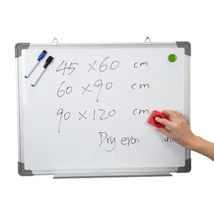 Hot Sale 90X60Cm Wall Mounted Whiteboard For Office Wall Mounting Writing Pizarra Aluminum Metal Board