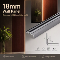 Panneau mural décoratif cannelé pour tube LED, profilé en aluminium, éclairage mural encastré YB3021-25-1