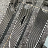 Kit complet de garnitures intérieures en fibre de carbone pour console centrale et panneaux de porte pour Mercedes Benz GLC Classe W205 X253 C260L C200 Accessoires