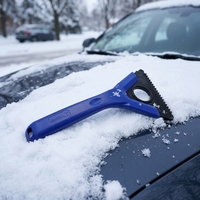 Grattoir à glace pour vitres de voiture en plastique écologique super propre 9,5x18,5cm