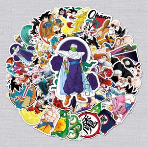50 autocollants décoratifs en PVC imperméables pour bagages, fenêtres de voiture, ordinateurs portables, DRAGON <span class=keywords><strong>BAII</strong></span> Z Son Goku Vegeta Buu Bulma, autocollants de dessins animés, autocollants d'anime - Product Image 2