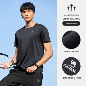 Maglietta cammello sportiva ad asciugatura rapida 180g <span class=keywords><strong>abbigliamento</strong></span> in bianco da uomo 2024 estate camicia da corsa per Fitness traspirante da donna - Product Image 6