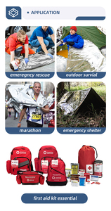 Hỗ trợ đầu tiên cứu hộ nhôm lá cơ thể Nhiệt không thấm nước khẩn cấp sốc nhiệt chăn ngoài trời tồn tại - Product Image 2