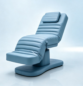 Fauteuil de soin électrique moderne de luxe rouge pour cils, réglable, en cuir synthétique, pour salon de beauté, équipement de spa incurvé 3 - Product Image 4