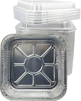 Conteneur en aluminium personnalisé de 9 pouces, en aluminium, écologique, de qualité alimentaire, compatible micro-ondes, jetable, pour tartes, desserts, plateaux de cuisson