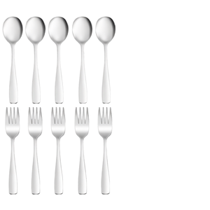 Ensemble de couverts élégants en acier inoxydable poli miroir, résistant à la rouille, couteau, fourchette, cuillère pour restaurant, mariage - Product Image 1