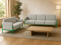 Ensemble de mobilier de jardin et de terrasse élégant, ensemble de canapés pour villa et terrasse avec table basse, canapé d'extérieur en métal pour hall d'hôtel