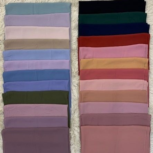 2025 été modeste mode Offre Spéciale Design élégant respirant longue plaine en mousseline de soie Hijab haute qualité couture en gros musulman - Product Image 5