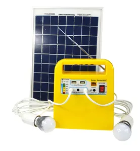 Multiple Function Portable 10W Solar Power Generator Kit