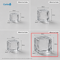 Machine à glaçons en forme de cube en acier inoxydable intégrée, gain de place, pour glaçons extra-larges, prix de gros usine