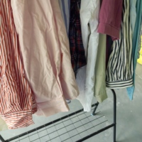 Chemises d'été pour femmes WS03 de haute qualité, lavables, durables, confortables, en polyester/coton mélangé, couleurs variées, vêtements d'occasion