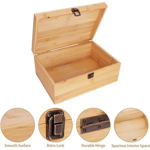 <b>Bamboo</b> Storage Box Square 10.5cm High Handmade Gift Craft Packaging <b>Container</b> - Product Image 2