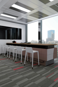 Azulejos Cuadrados Modernos <span class=keywords><strong>de</strong></span> 50*50cm, Diseño <span class=keywords><strong>de</strong></span> Rayas <span class=keywords><strong>de</strong></span> <span class=keywords><strong>Colores</strong></span> Ecológico <span class=keywords><strong>de</strong></span> Alta Calidad, Respaldo <span class=keywords><strong>de</strong></span> PVC Reforzado con Vidrio para Oficinas y Hogares - Product Image 2