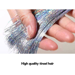 Accessori per <span class=keywords><strong>Capelli</strong></span> con Glitter Scintillante per Feste e Festival, Estensioni di Tinsel Colorato per Ragazze e Bambini - Product Image 4