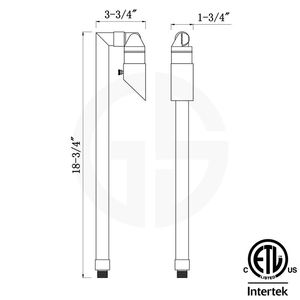 Éclairage paysager extérieur étanche en laiton à angle droit 12V basse tension MR11, lumière de jardin, lumière de chemin, lumière de pelouse - Product Image 3