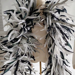 2 metros 350g FEATHER GARLAND gran pluma <span class=keywords><strong>de</strong></span> gallo Boa <span class=keywords><strong>plumas</strong></span> <span class=keywords><strong>de</strong></span> pollo bufanda para fiesta baile rendimiento carnaval <span class=keywords><strong>disfraz</strong></span> - Product Image 4