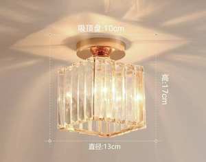 Lampe en cristal d'aluminium LED simple et moderne de style nordique, petite taille, hauteur réglable, prix abordable, luminaire décoratif pour cuisine et salon - Product Image 1