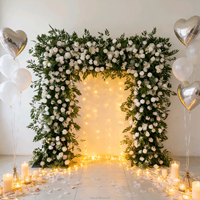 Décoration d'arche de mariage en fleurs de soie, fleurs artificielles, arrangement d'arche de mariage, décoration de fond d'arche de mariage