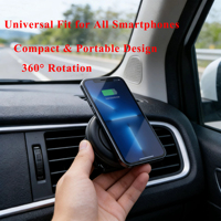 Support magnétique de téléphone pour voiture 2026, fixation sur grille d'aération, aimant puissant N52 à 360°, support pour smartphone iPhone Samsung