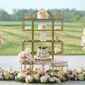 Exhibidor de Vino Personalizado de Acero Inoxidable, Romántico y Elegante, con Panel de Vidrio, 42 kg, Fsfeidao F012, Capacidad para 50-119 Botellas, para Bodas - Product Image 1