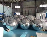 Ballons métalliques géants dorés Offre Spéciale de PVC de double couche grande boule gonflable brillante de miroir pour décoratif