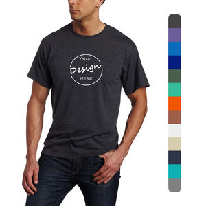 Fabricación de logotipo de impresión personalizado de alta calidad Color sólido liso manga corta nueva llegada Regular Fit venta al por mayor camisetas Unisex - Product Image 1