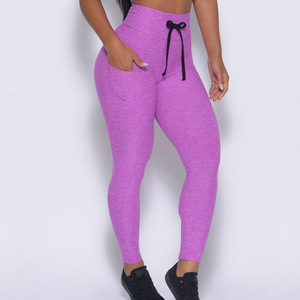 Leggings da <span class=keywords><strong>palestra</strong></span> morbidi e burrosi personalizzati con compressione alla caviglia di alta qualità pantaloni da Yoga Legging con tasca laterale - Product Image 2