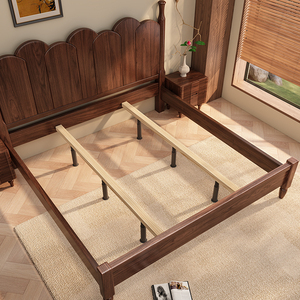 Premium Chinese Oak Solid Wood <b>Queen</b>/California King <b>Storage</b> <b>Bed</b> Adjustable Height Eco-Friendly Modern Design Zy881 Eco-Friendly - Product Image 3
