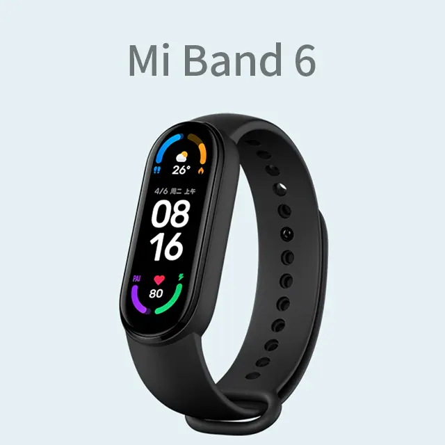 Original Mi Band 6 Xiaomi Smart Bracelet 1.56 AMOLED Screen Blood Oxygen Heart Rate Fitness Tracker Waterproof Sports Smart Band