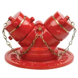 Connettore per Pompa Antincendio in Ottone, Tipo Siamese a Singolo Clapper, 4"x2.5"x2.5", Pressione 16 Bar, Attrezzatura Antincendio - Product Image 5