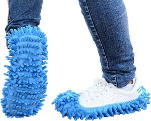 <span class=keywords><strong>Microfibre</strong></span> vadrouille chaussures nettoyage sol chaussures Chenille maison tissu nettoyage pantoufles couverture réutilisable couvre-chaussures vadrouille pantoufles - Product Image 2