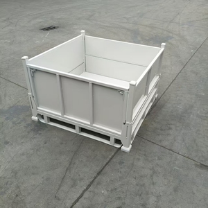Contenedor de Almacenamiento Plegable de Acero Industrial Q235, Capacidad de 1000 kg, Resistente, para Paletas, Certificado ISO9001, Recubrimiento en Polvo - Product Image 3