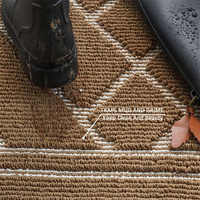 Tapis de porte d'intérieur géométriques antidérapants lavables, absorbants à profil bas, résistants à la saleté, tapis de porte d'entrée intérieur