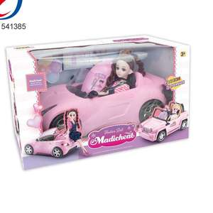 Petite mini jolie poupée de mode voiture électrique coulissante avec poupée, fille <span class=keywords><strong>bébés</strong></span> poupée rose électrique coulissante à la mode avec voiture - Product Image 6