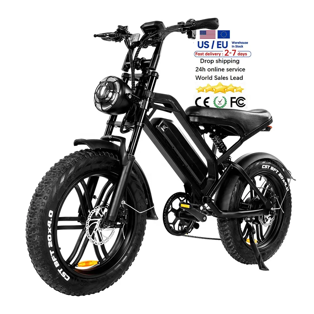 7 velocità E bici 250W 500W 750W 1000W ciclo elettrico City Hybrid Mountain Bicycle Off Road ebike Adult V20 Electric Fat Tire bike