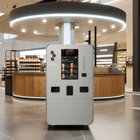Distributeur automatique de café commercial à faible entretien avec écran tactile de 32 pouces, capacité de 150-200, refroidissement par compresseur, garantie d'un an