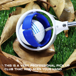 <b>Golf</b> Ball Retriever With Extendable Metal Rod Blue And Yellow Handle For Outdoor <b>Golf</b> Practice And Training Use - Product Image 3