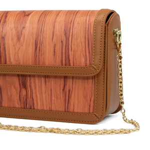 Bolso de Hombro de Cuero Genuino con Chapa de Madera de Lujo, Elegante y de Primera Calidad, Diseño Personalizado, Bolso de Diseñador para Mujer - Product Image 6