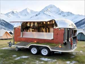 Remorque alimentaire en aluminium haute capacité avec gril et friteuse pour la restauration événementielle à grande échelle, festivals et événements de confiserie - Product Image 1