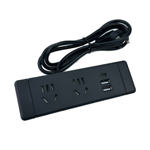 Desktop Recessed <b>Socket</b> <b>With</b> Five Hole <b>Usb</b> Port Multifunctional Power Strip For Office Desk Cabinet Bedside Table - Product Image 3