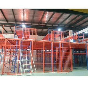 Thiết kế mới đa tầng kệ lưu trữ giá đa Tầng Kệ thép nền tảng tầng lửng truy cập bởi cầu thang kho kệ - Product Image 2