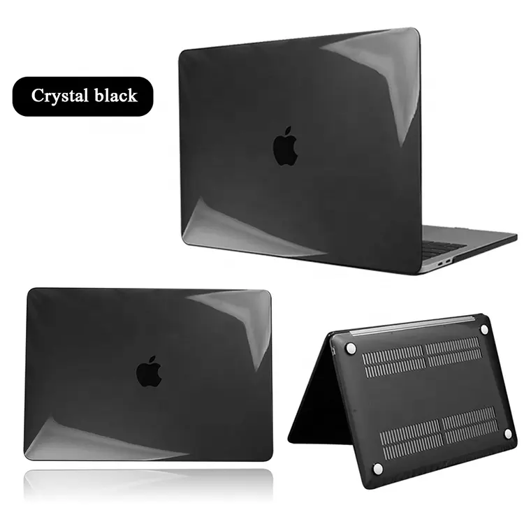 Laptop Case for Apple Macbook Air Pro Retina M1 Chip 11 12 13 15 Inch For 2020 Pro 13 A2338 A2289 A2179 Crystal Black Hard Shell